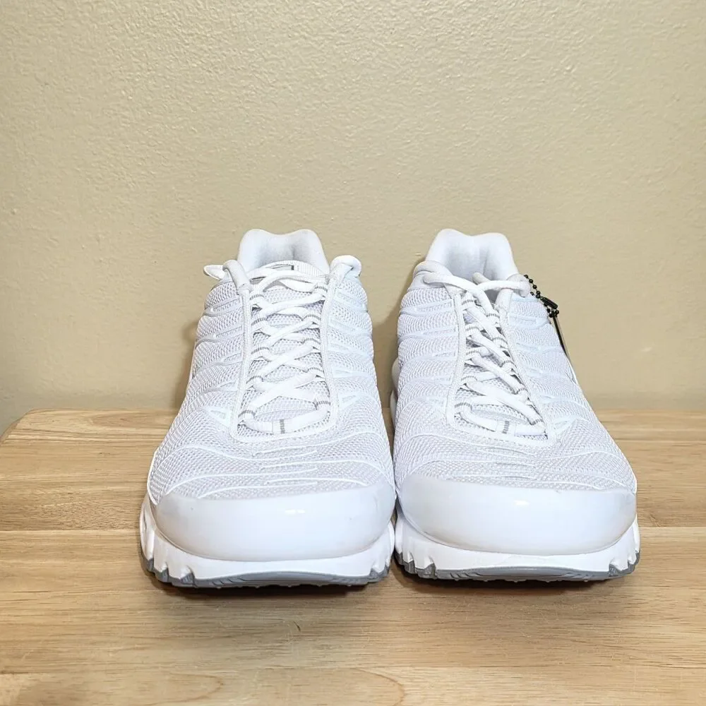 Nike Air Max Plus Triple White Running Shoes 604133-139 Men's Size 10
